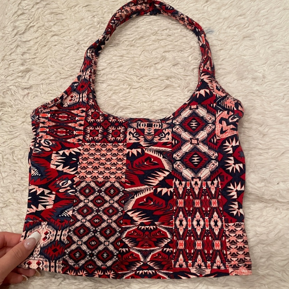 Aero Trendy Tribal Print Halter top